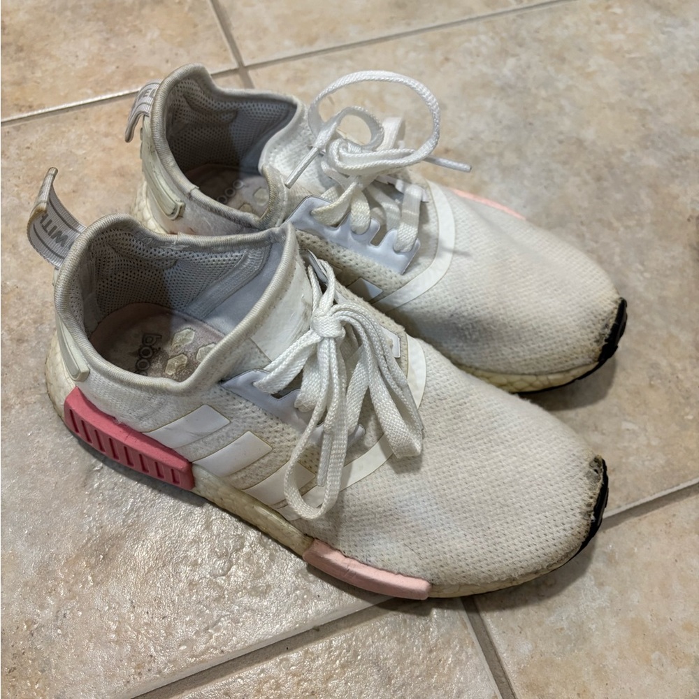 Adidas NMD R1 WHITE ROSE SNEAKERS - Picture 2 of 7